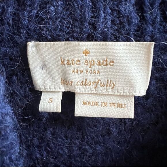 Kate Spade Leopard Print Alpaca Wool Blend Sweater Size Small - Picture 8 of 9